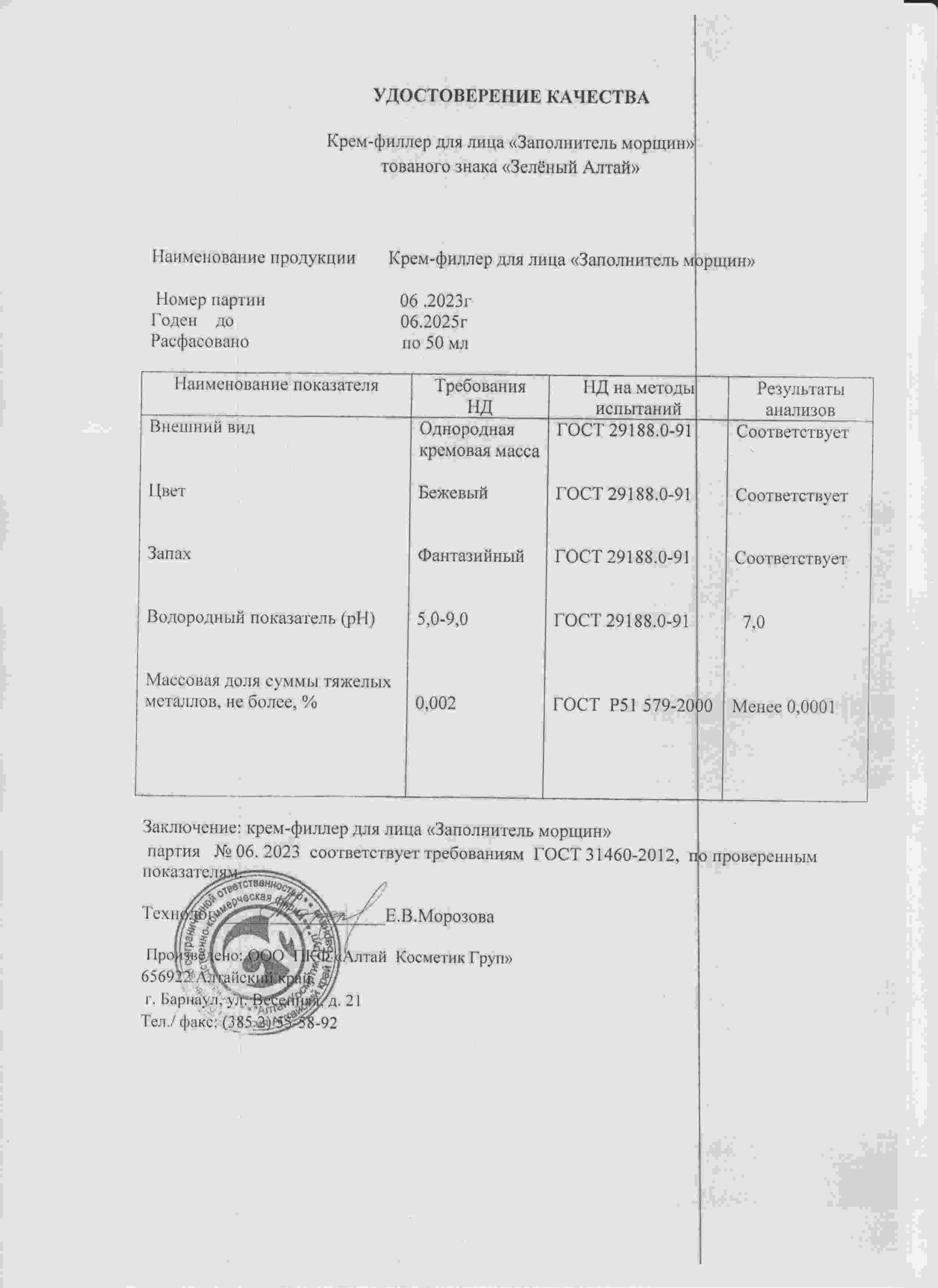 Паспорт №062023